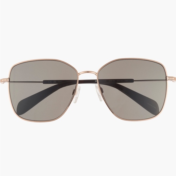 rag & bone 57mm Square Sunglasses in Rose Gold NWT main image 4